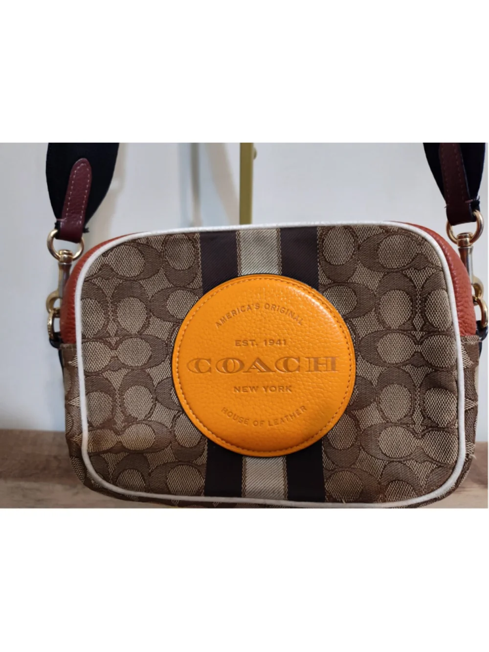 Women's Coach Crossbody Bag One Size Brown and Orange